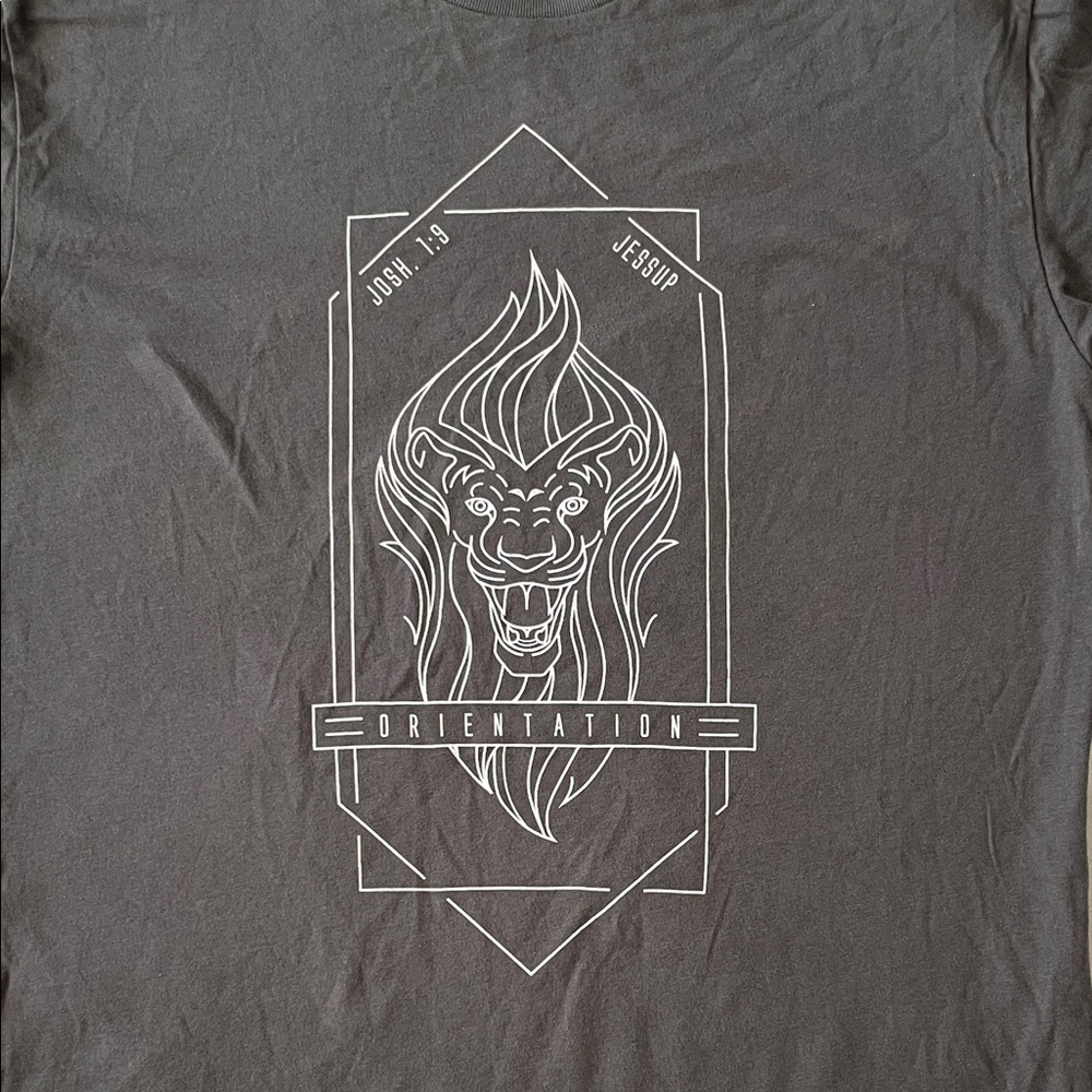 William Jessup Josh 1:9  Orientation Gray Graphic Tee